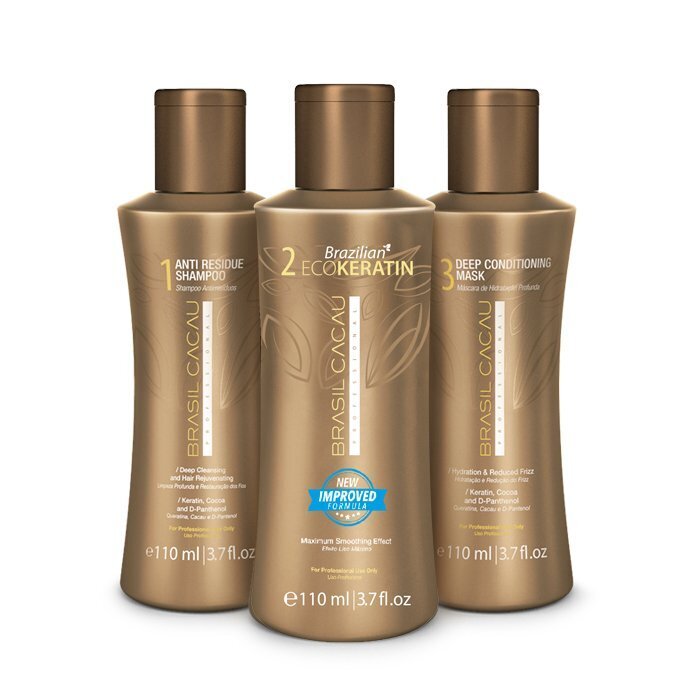 3x Brasil Cacau ECOKeratin Express Kit 110ml