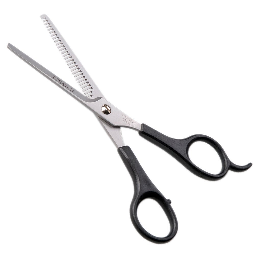 3x Iceman Black Handle 6" Thinner Scissors
