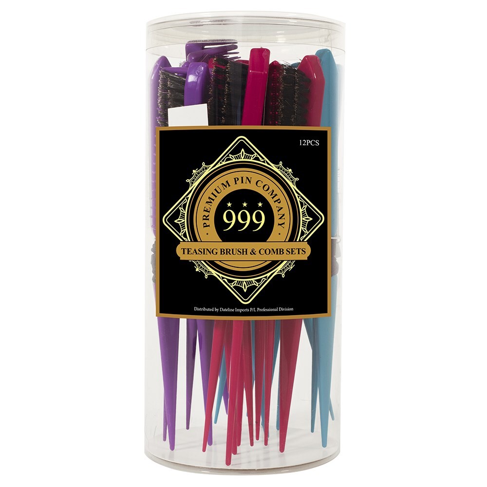 Premium Pin Company 999 Teasing Brush and Comb Duo 12pcs