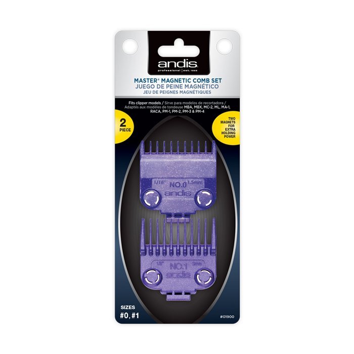 Andis Master Magnetic Comb Set Dual Pack #0 and #1