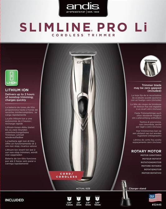 Andis Slimline Pro Li Cordless Trimmer Chrome