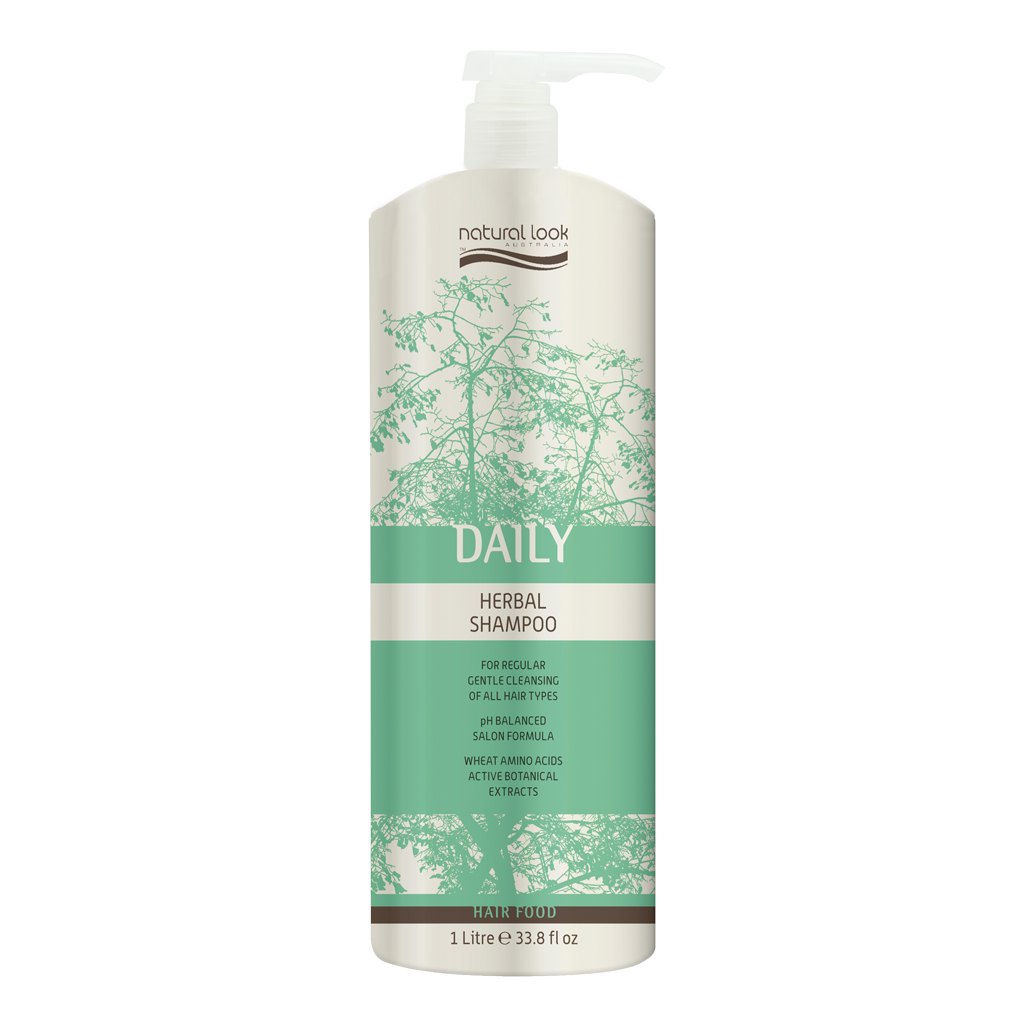 6x Natural Look Daily Herbal Shampoo 1L