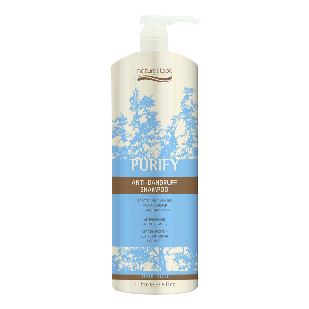 3x Natural Look Purify Anti-Dandruff Treatment Shampoo 1L