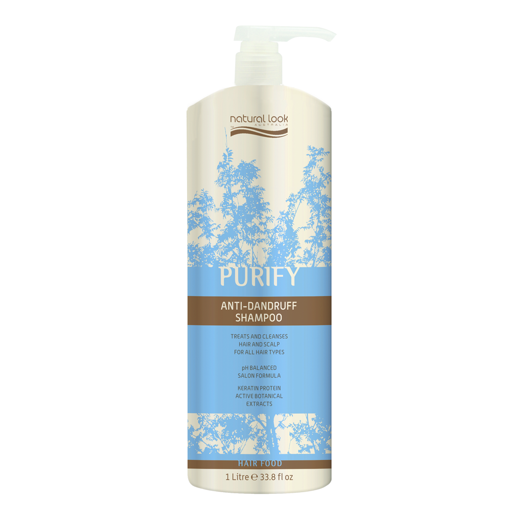 6x Natural Look Purify Anti-Dandruff Treatment Shampoo 1L