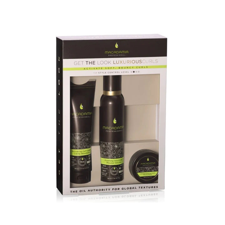 3x Macadamia Professional Luxurious Curls 3 Piece Pack