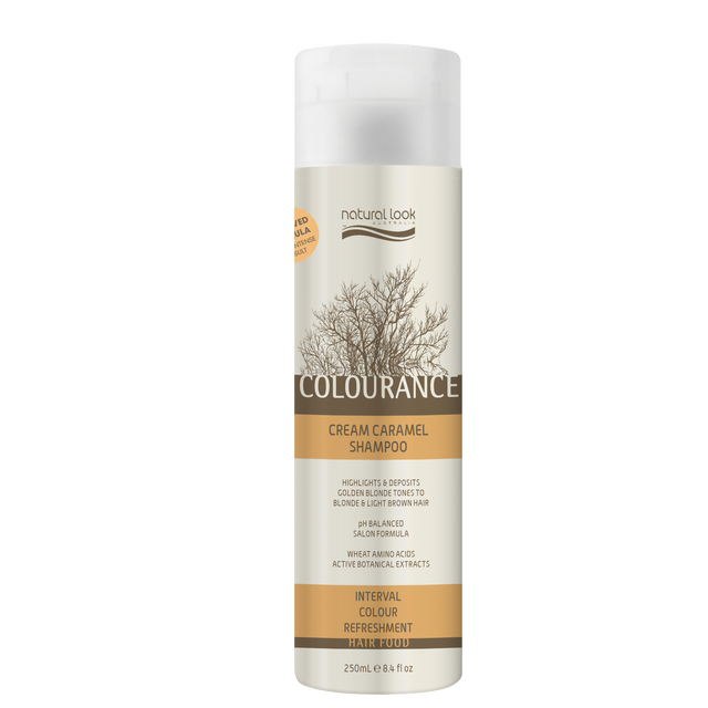 6x Natural Look Colourance Cream Caramel Shampoo 250ml