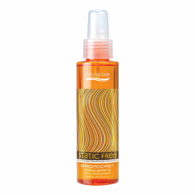 3x Natural Look Static Free Broadcast Shine Spritz 125ml