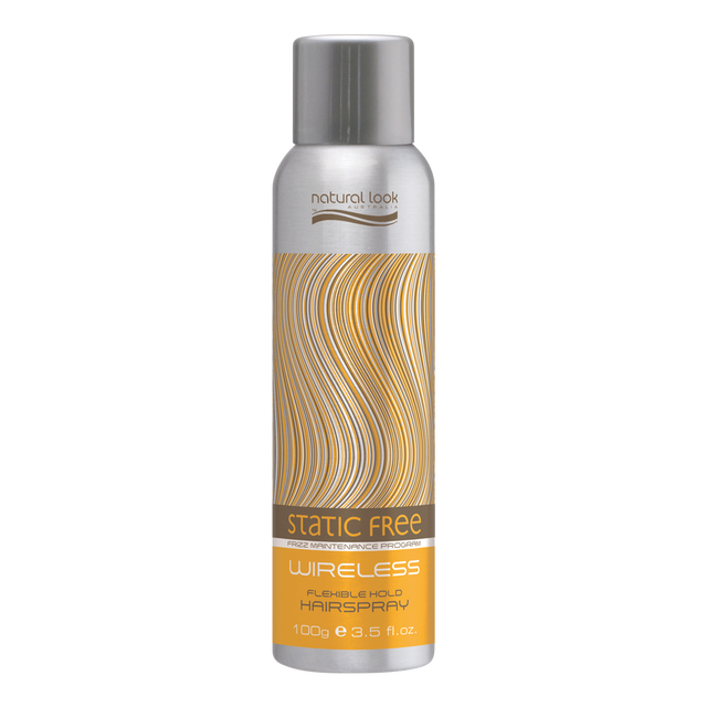 3x Natural Look Static Free Wireless Flexible Hold Hairspray 100g