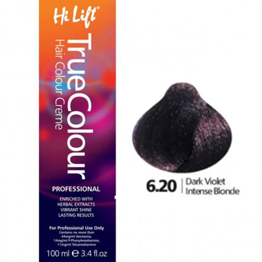 3x Hi Lift True Colour 6.20 Dark Violet Intense Blonde 100ml