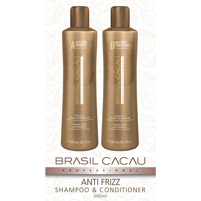 3x Brasil Cacau Anti Frizz Shampoo & Conditioner 300ml