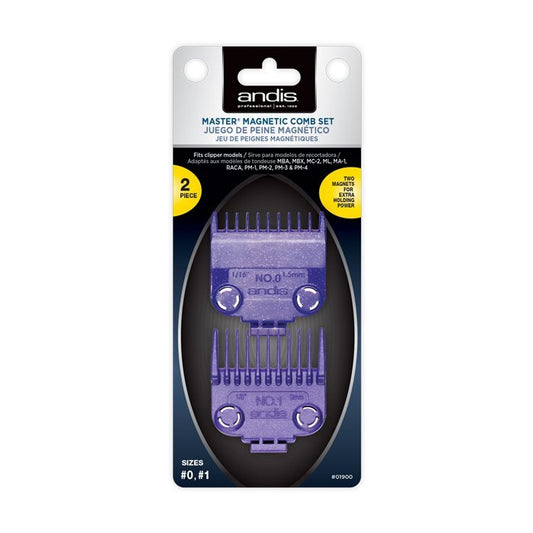 Andis Master Magnetic Comb Set Dual Pack #0 and #1