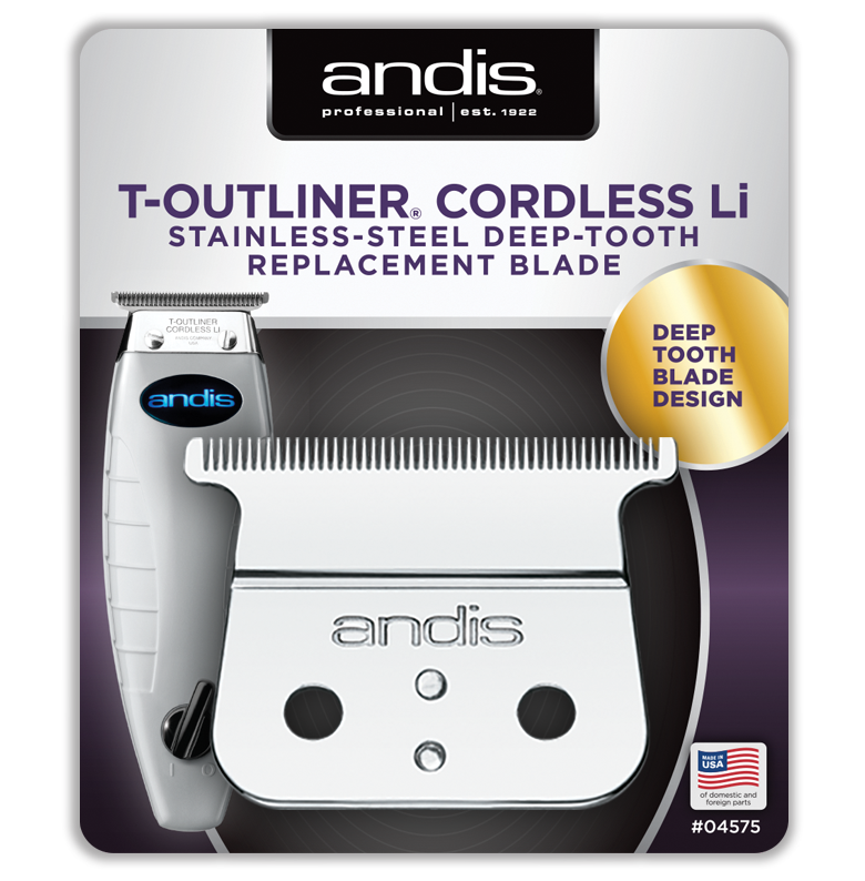 Andis T-Outliner Cordless Li Stainless-Steel Deep-Tooth Replacement Blade