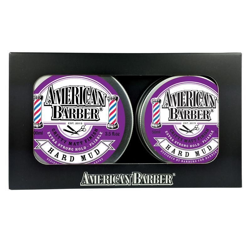 6x American Barber Hard Mud Duo Pack 100ml and 50ml