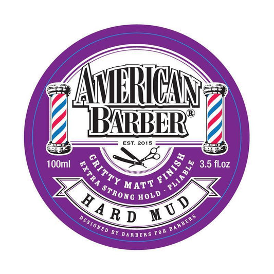 3x American Barber Hard Mud 100ml