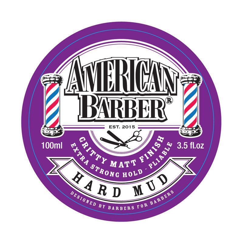 6x American Barber Hard Mud 100ml