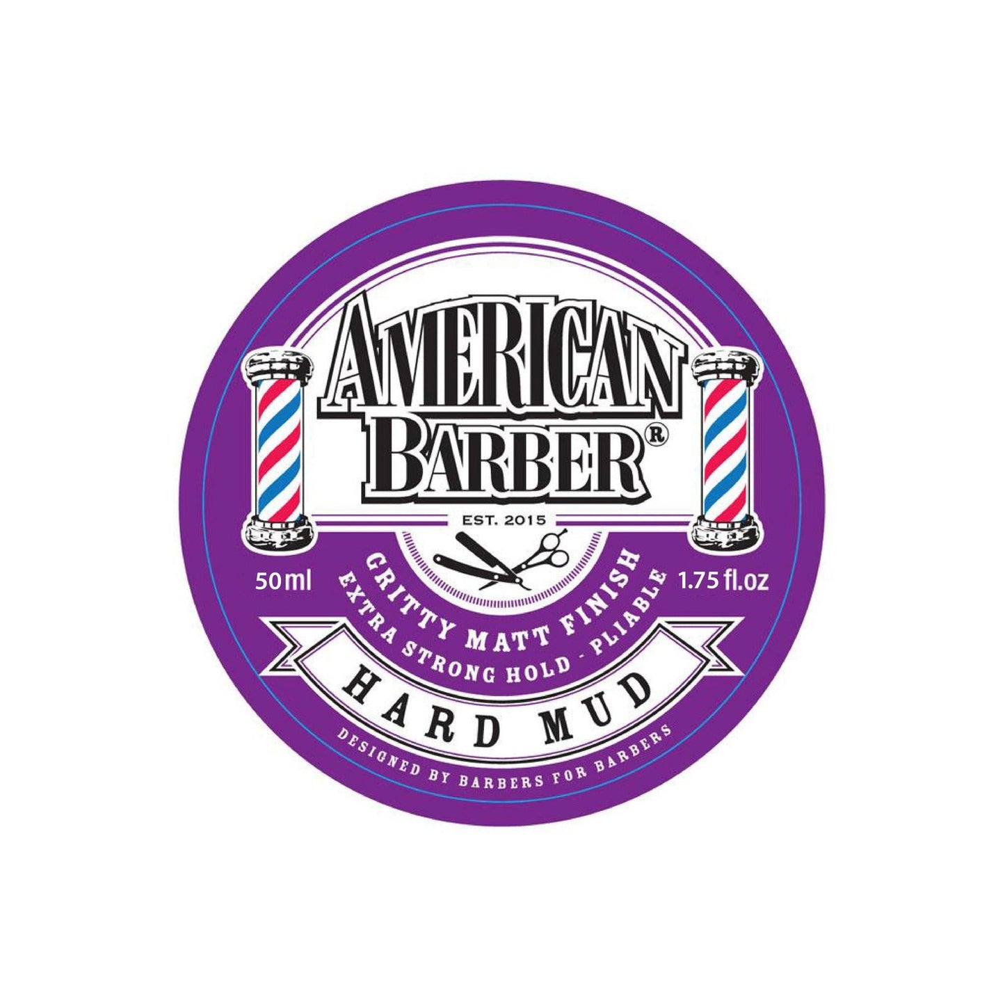 3x American Barber Hard Mud 50ml