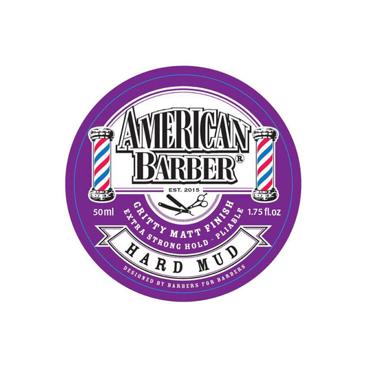 6x American Barber Hard Mud 50ml