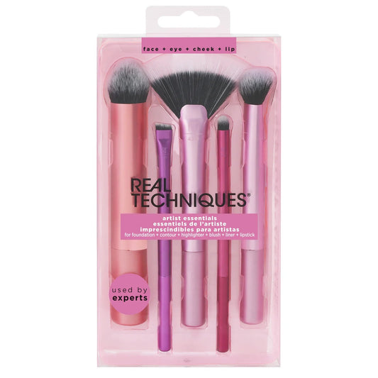 3x Real Techniques Artist Essentials 5 Piece Brush Set