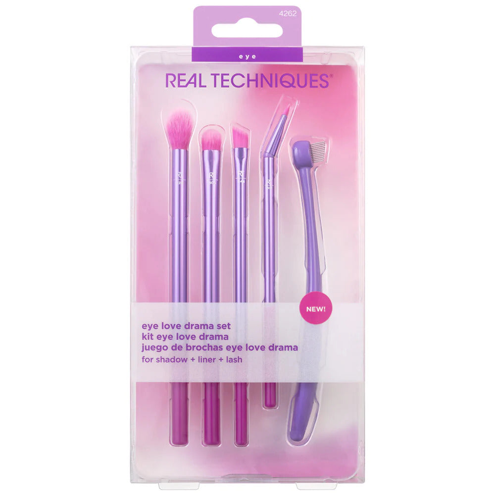 3x Real Techniques Eye Love Drama 5 Brush Set