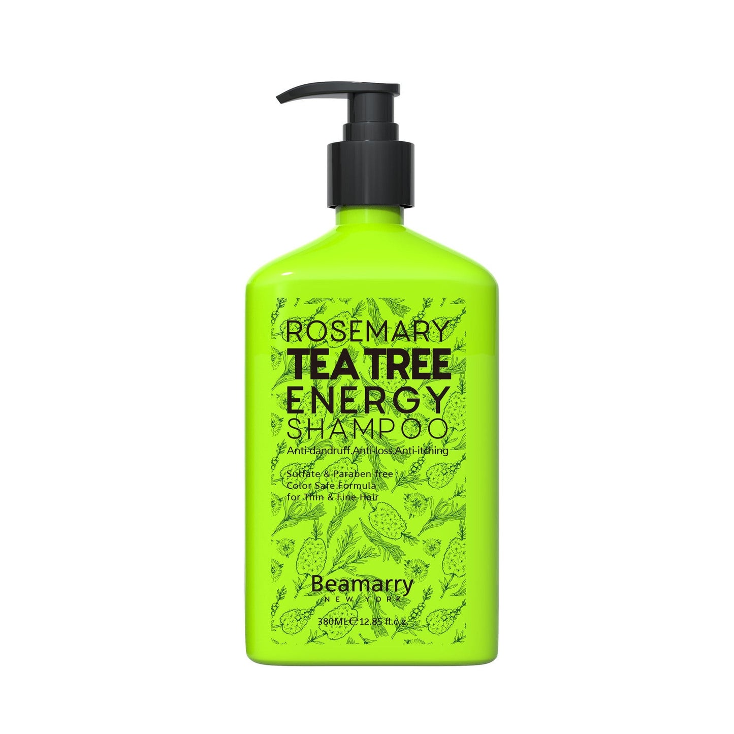 3x Beamarry Rosemary Tea Tree Energy Shampoo 380ml