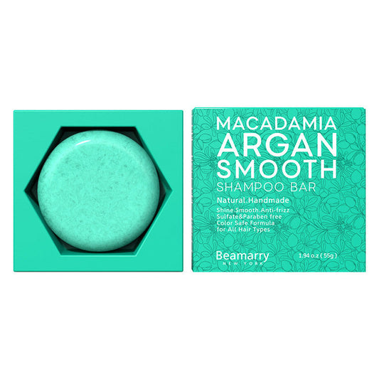 3x Beamarry Macadamia Argan Smooth Shampoo Bar 55g