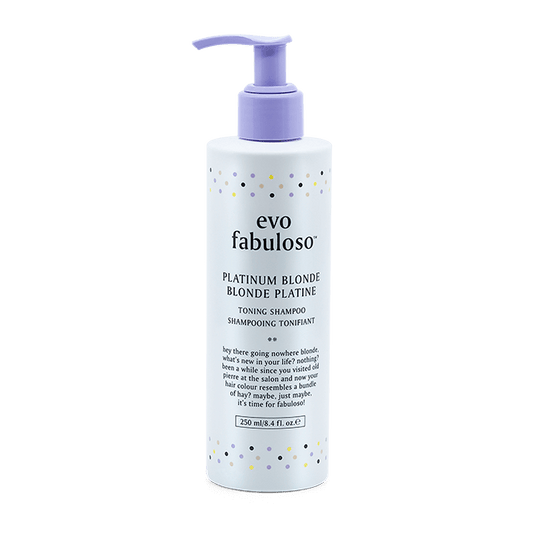 3x Evo Fabuloso Platinum Blonde Toning Shampoo 250ml