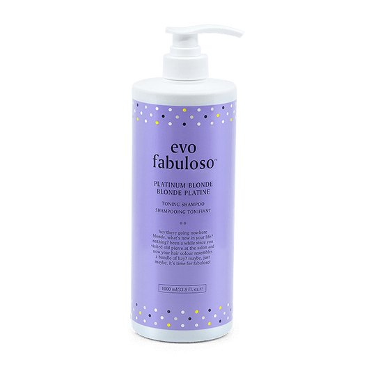 3x Evo Fabuloso Platinum Blonde Toning Shampoo 1L