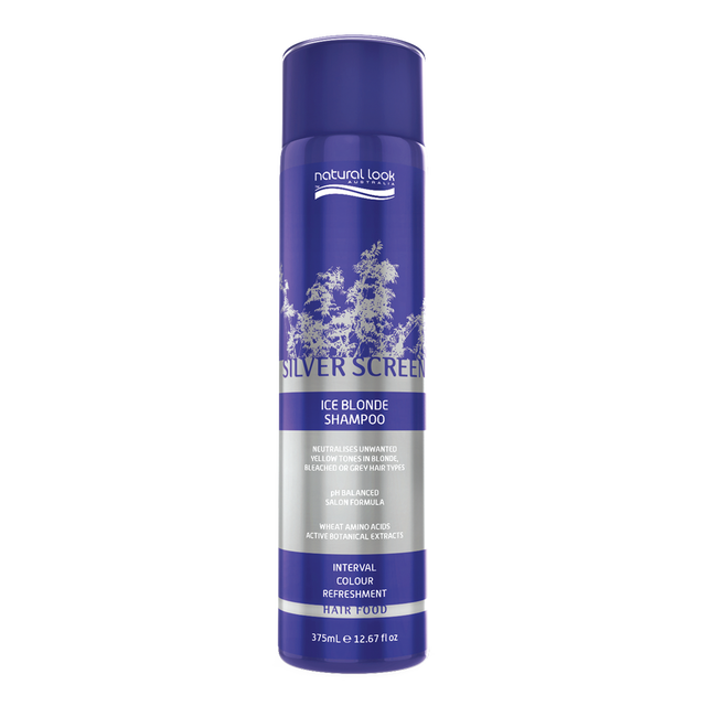 3x Natural Look Silver Screen Ice Blonde Shampoo 375ml