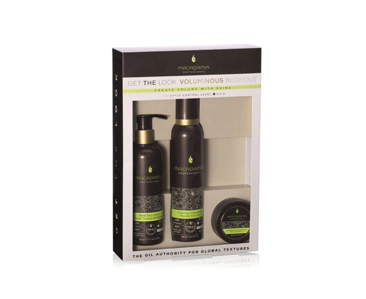 6x Macadamia Professional Voluminous Blowout 3 Piece Pack