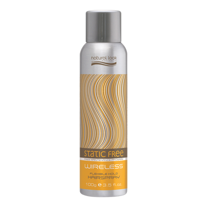 3x Natural Look Static Free Wireless Flexible Hold Hairspray 100g