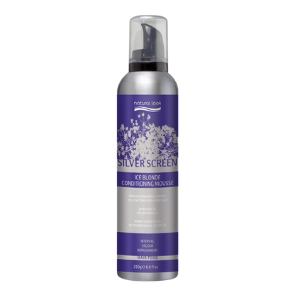 3x Natural Look Silver Screen Ice Blonde Conditioning Mousse 250g