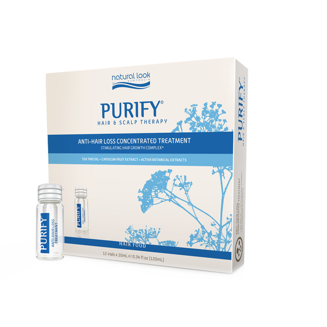 6x Natural Look Purify Anti-Hair Loss Concentrated Treatment 12x10ml