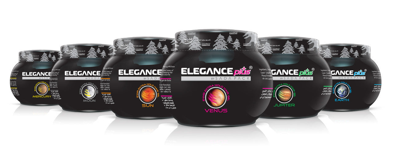 3x Elegance Plus 24HR Extra Hold Hair Gel Moon 1000ml