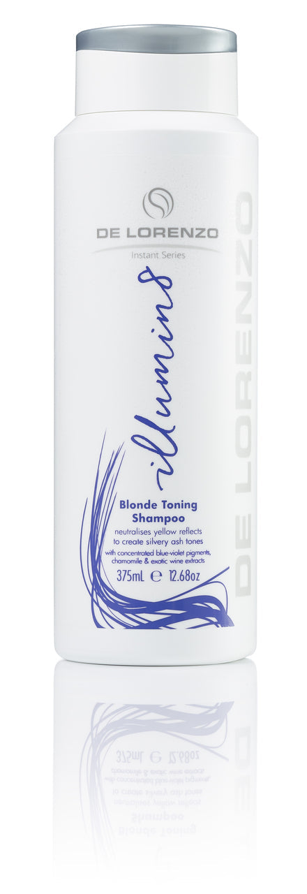 3x De Lorenzo Instant Illumin8 Blonde Toning Shampoo 375ml