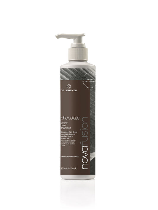 6x De Lorenzo Novafusion Chocolate Colour Care Shampoo 250ml