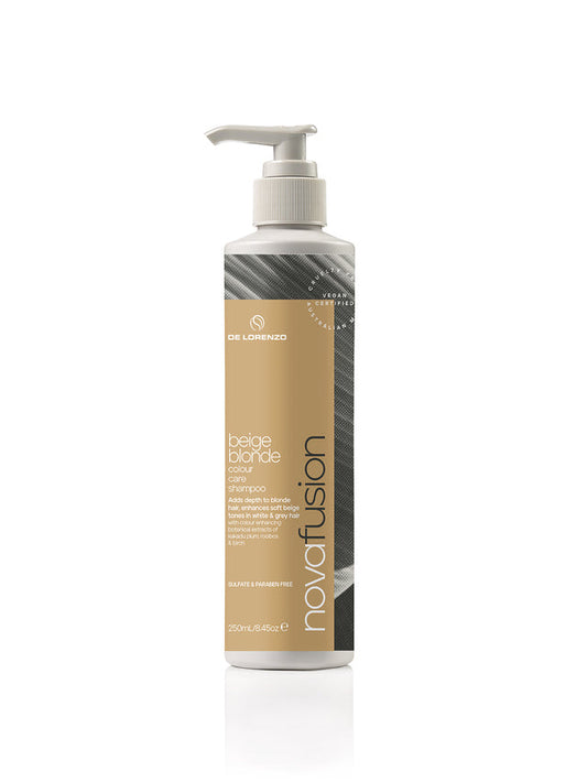 3x De Lorenzo Novafusion Beige Blonde Colour Care Shampoo 250ml