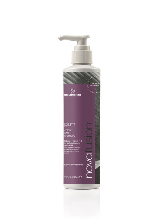 3x De Lorenzo Novafusion Plum Colour Care Shampoo 250ml