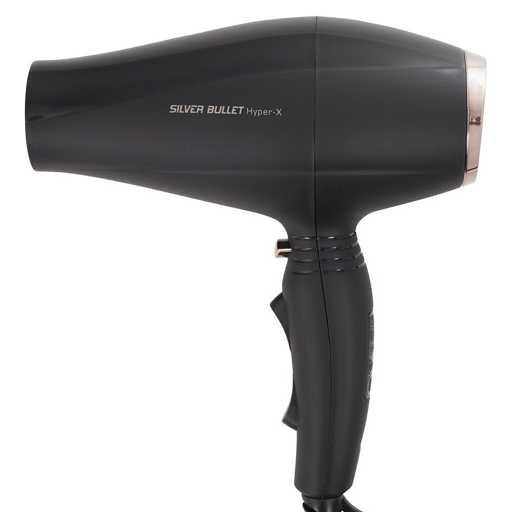 6x Silver Bullet Hyper X Professional Hair Dryer Black