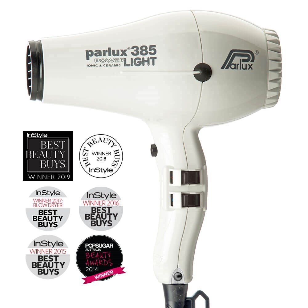 3x Parlux 385 Power Light Ceramic Ionic Hair Dryer White