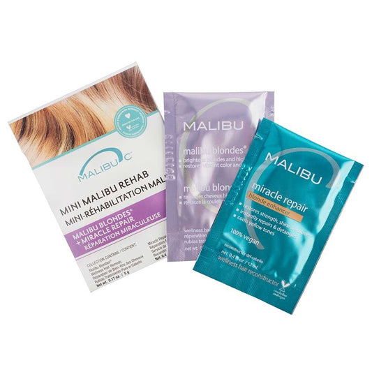 3x Malibu C Mini Malibu Rehab Malibu Blondes Treatment Set