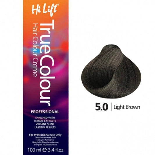 6x Hi Lift True Colour 5.0 Light Brown 100ml