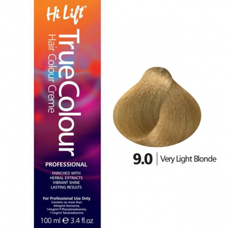 6x Hi Lift True Colour 9.0 Very Light Blonde 100ml