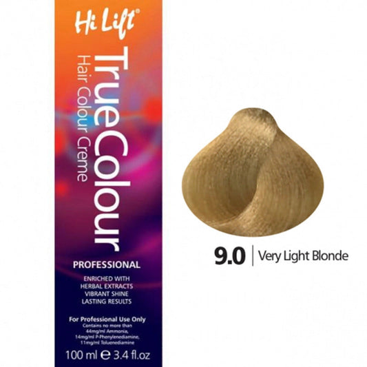 6x Hi Lift True Colour 9.0 Very Light Blonde 100ml