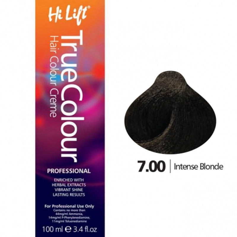 3x Hi Lift True Colour 7.00 Light Intense Blonde 100ml