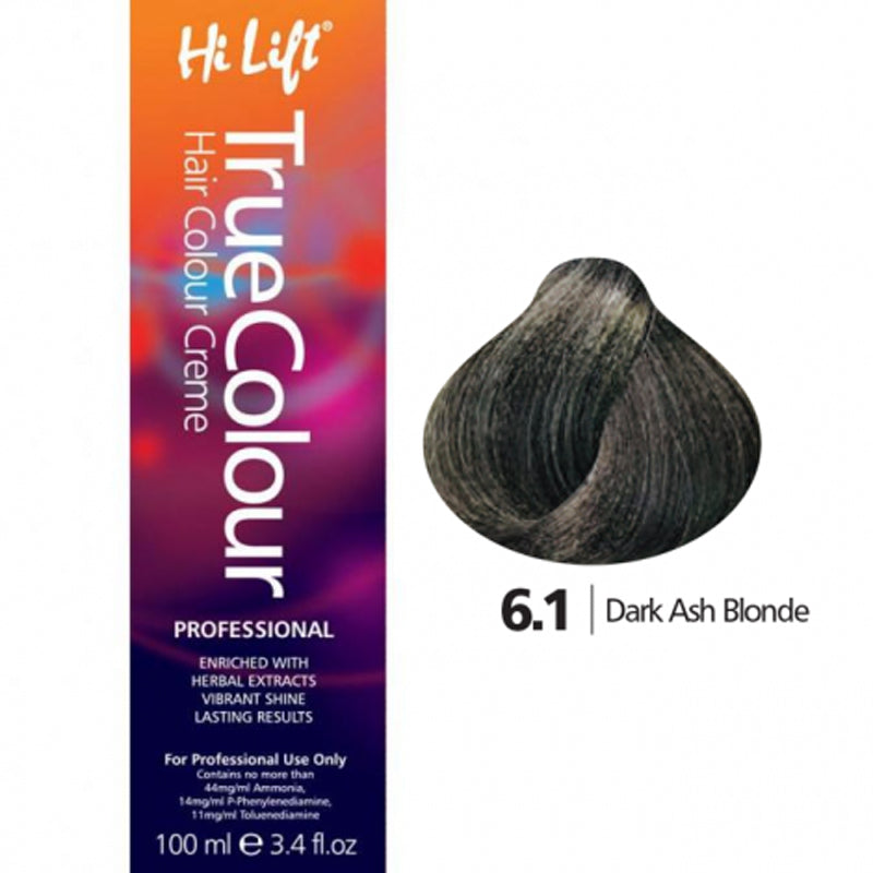 6x Hi Lift True Colour 6.1 Dark Ash Blonde 100ml