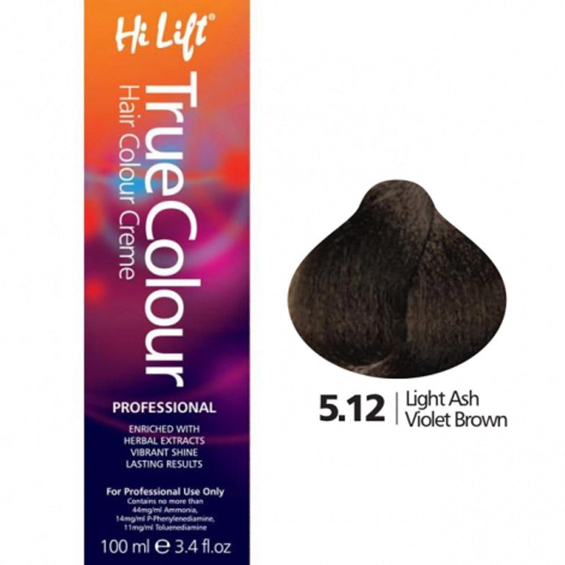 6x Hi Lift True Colour 5.12 Light Ash Violet Brown 100ml