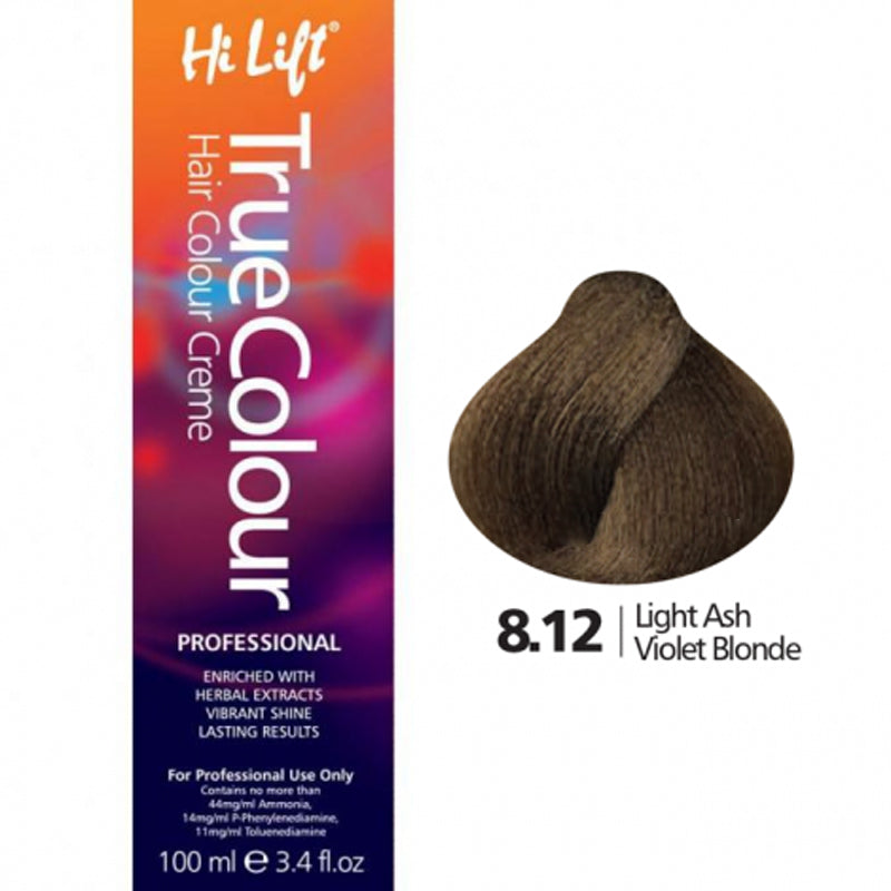 3x Hi Lift True Colour 8.12 Light Ash Violet Blonde 100ml