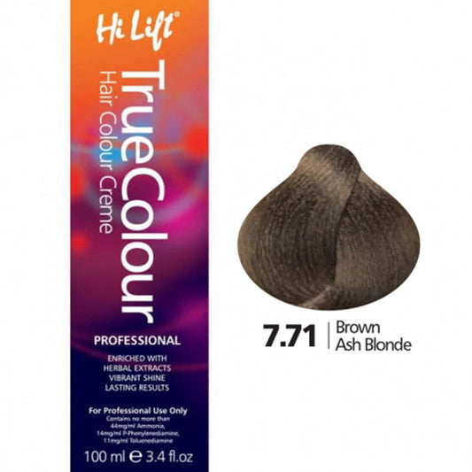 6x Hi Lift True Colour 7.71 Brown Ash Blonde 100ml