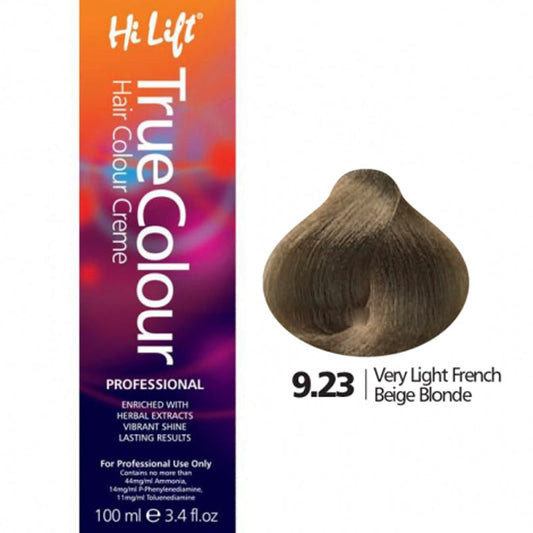 3x Hi Lift True Colour 9.23 Very Light French Beige Blonde 100ml