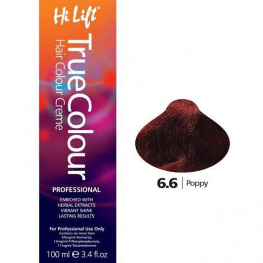 3x Hi Lift True Colour 6.6 Poppy 100ml